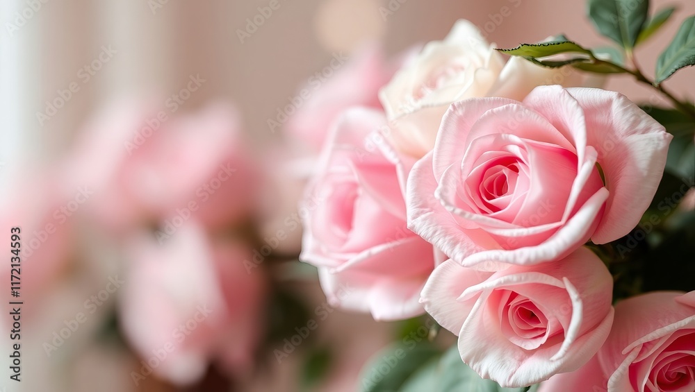 Soft pink roses in full bloom with a pastel background, perfect for romantic themes, wedding decor, and Valentine's Day designs. Soft pink roses in full bloom with a pastel background, perfect for romantic themes, wedding decor, and Valentine's Day designs.