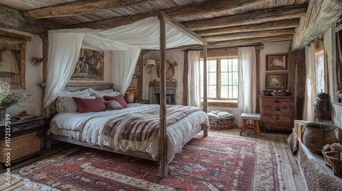 Rustic Charm: A Cozy Bedroom Haven photo