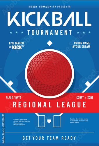 Great attractive modern kickball poster