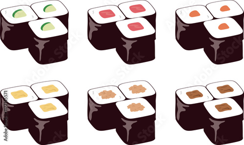 巻き寿司イラストセット