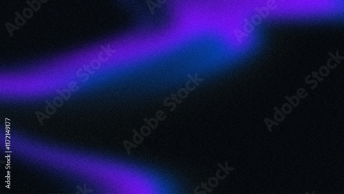 Abstract blue purple on dark background with grainy texture, gradient wavy background, modern horizontal background.