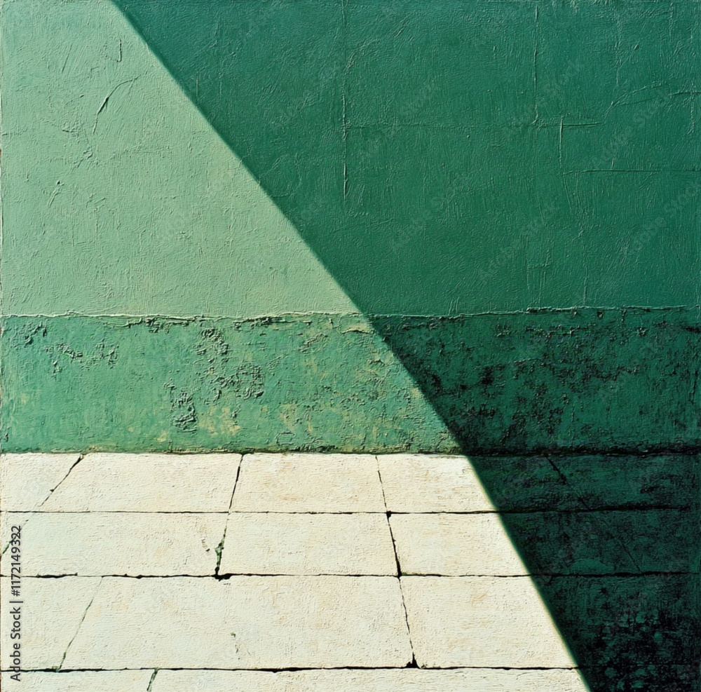 Fototapeta premium a flat green surface with soft light