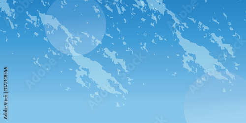 clear blue sky with a few clouds. The sky is very bright and the clouds are scattered throughout