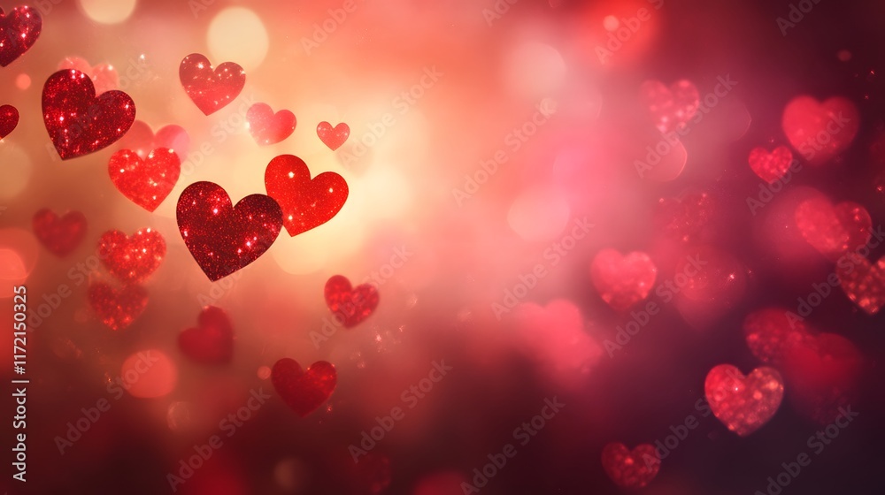 A glowing red and pink heart background with plenty of space for text in the center A glowing red and pink heart background with plenty of space for text in the center