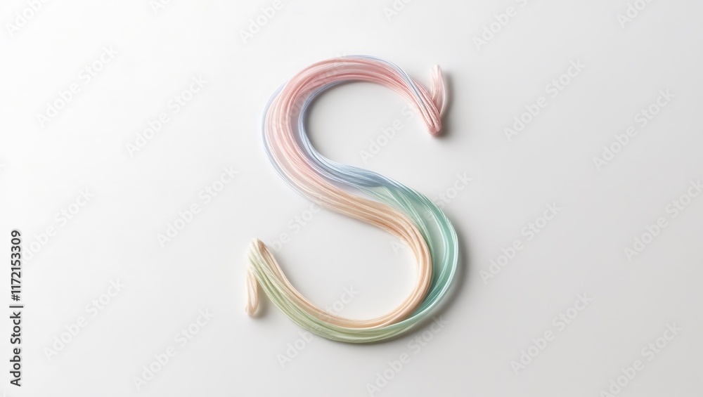 Naklejka premium Colorful Thread Letter 