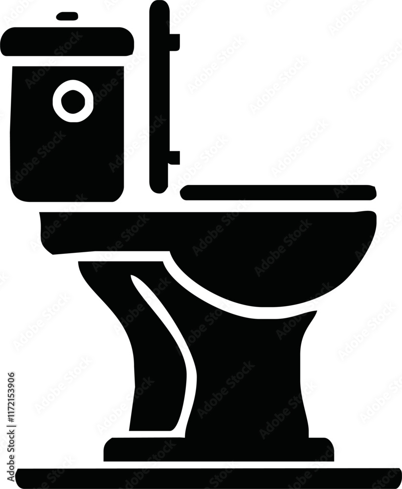 Front view toilet WC icon. Simplified flat web icon isolated outline. Front view toilet WC icon. Simplified flat web icon isolated outline.