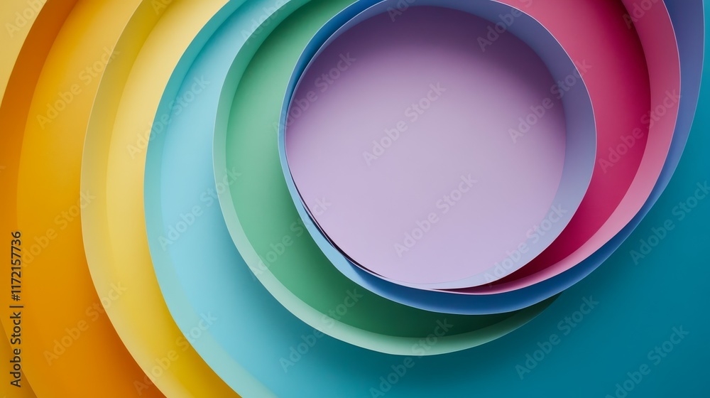 Bold Geometric Layers in Vibrant Colors Bold Geometric Layers in Vibrant Colors