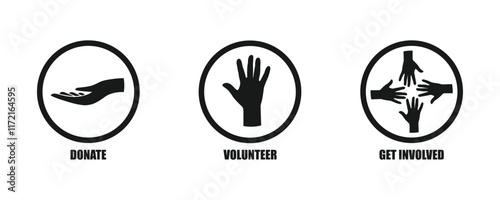 Charity Symbols Pack - Donate, Volunteer, Get Involved