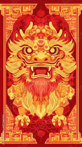 Vibrant Traditional Dragon Artwork with Intricate Details and Patterns