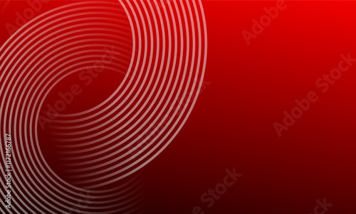 Abstract background in red, maroon with modern white circle geometric line pattern.