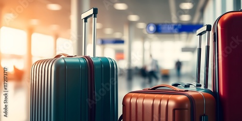 close up photography lugagge in airport