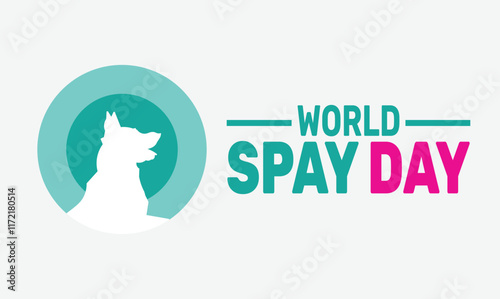 World Spay Day background template. Perfect for banners, cards, posters, and social media .
Vector design with text inscription and classic color for a professional look