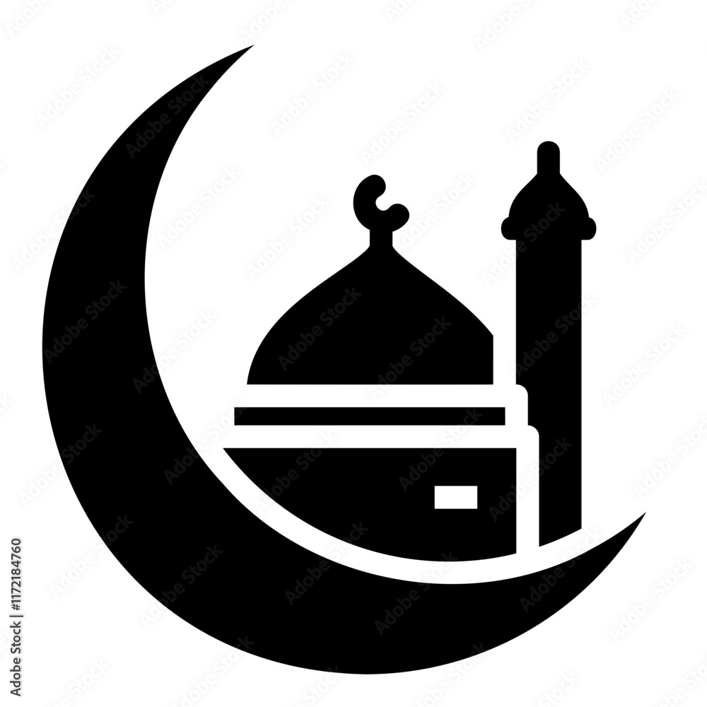 Fototapeta premium mosque Solid icon