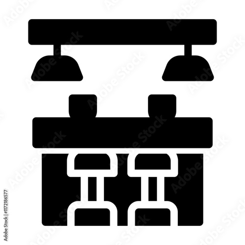 bar counter Solid icon