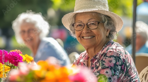 Senior community events featuring fairs, picnics, and cultural gatherings designed to enrich the lives of older adults. photo