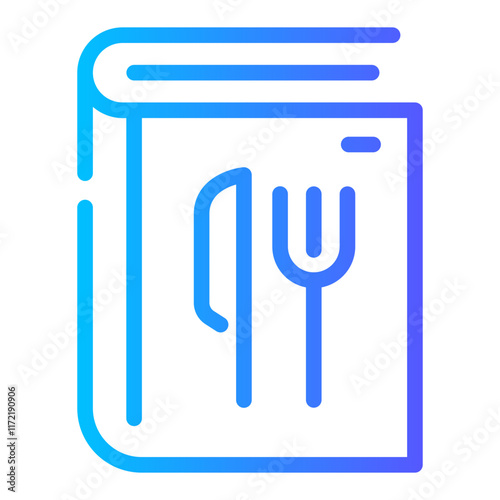 recipe Line Gradient Icon