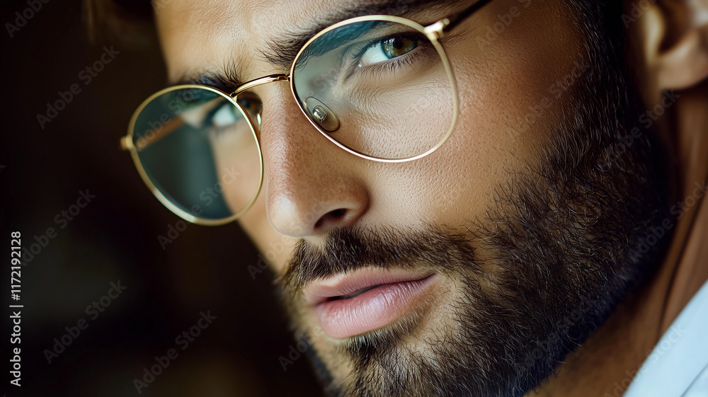 Portrait of attractive businessman in eyeglasses looking at camera
Portrait of attractive businessman in eyeglasses looking at camera
