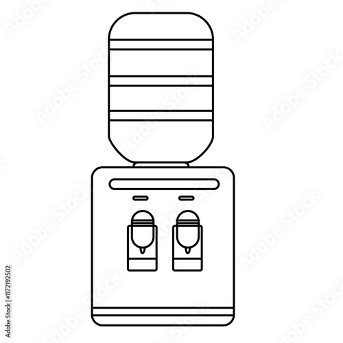 simple white line vector dispenser design