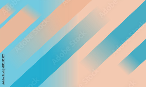 Abstract background with misty blue pastel and peach flowers, geometric pattern. Vector illustration. Suitable for covers, posters, banners, headers, websites.