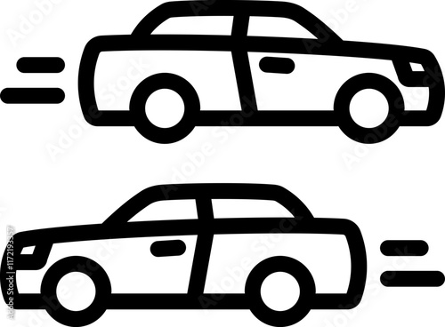 Car Traffic Line Icon