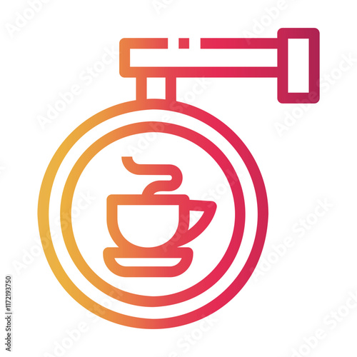 coffee shop Line Gradient Icon