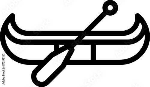 Canoe Line Icon
