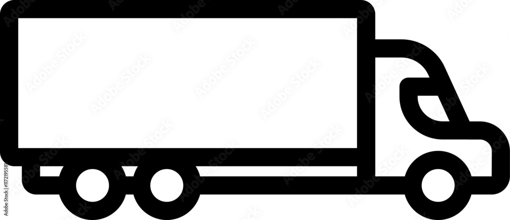 Fototapeta premium Truck Line Icon