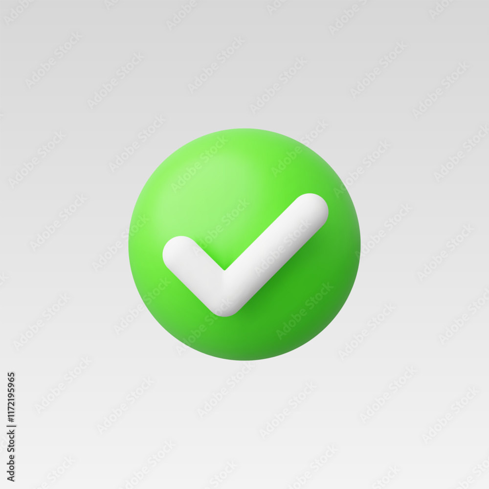 3d Realistic Check mark icon vector illustration 3d Realistic Check mark icon vector illustration