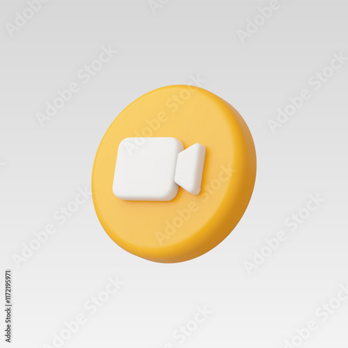 3d Realistic Video Camera icon vector illustration