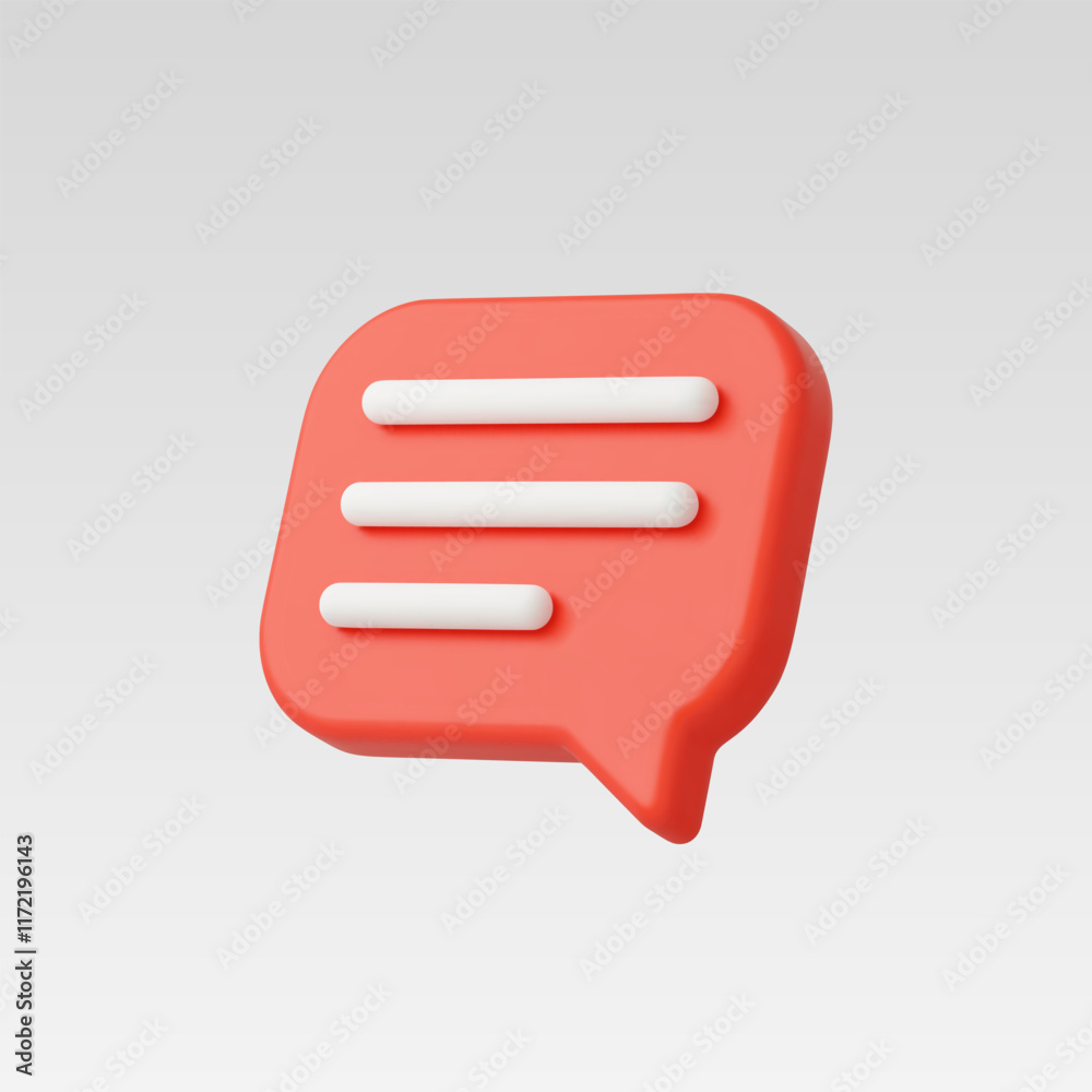 3d Realistic Chat or Message Icon vector illustration 3d Realistic Chat or Message Icon vector illustration