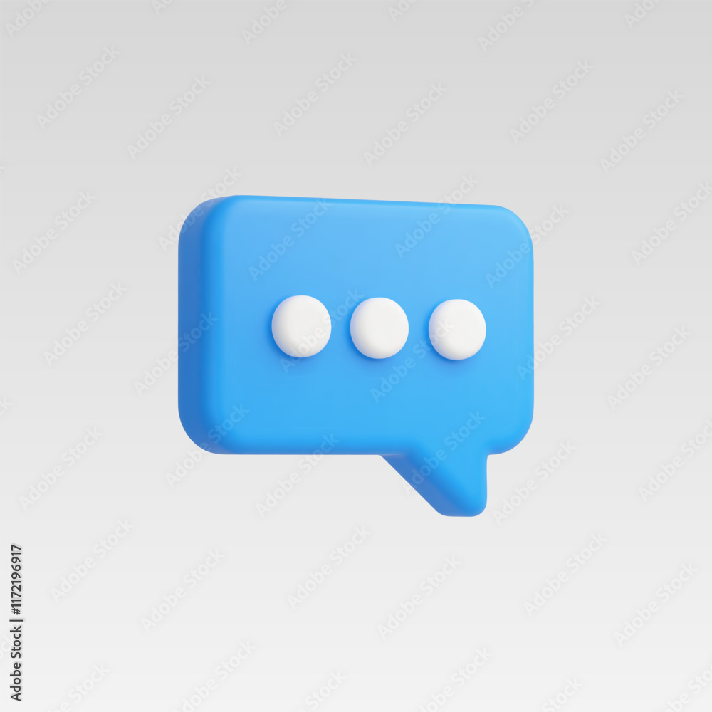 3d Realistic Chat or Message Icon vector illustration 3d Realistic Chat or Message Icon vector illustration