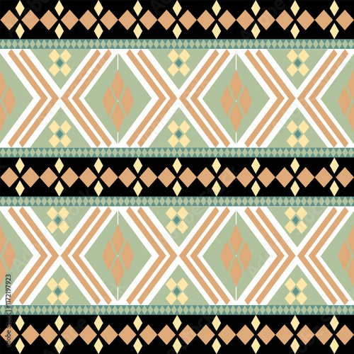 Geometric Ethnic pattern, Native American tribal fabric, tile, carpet, vector, illustration design