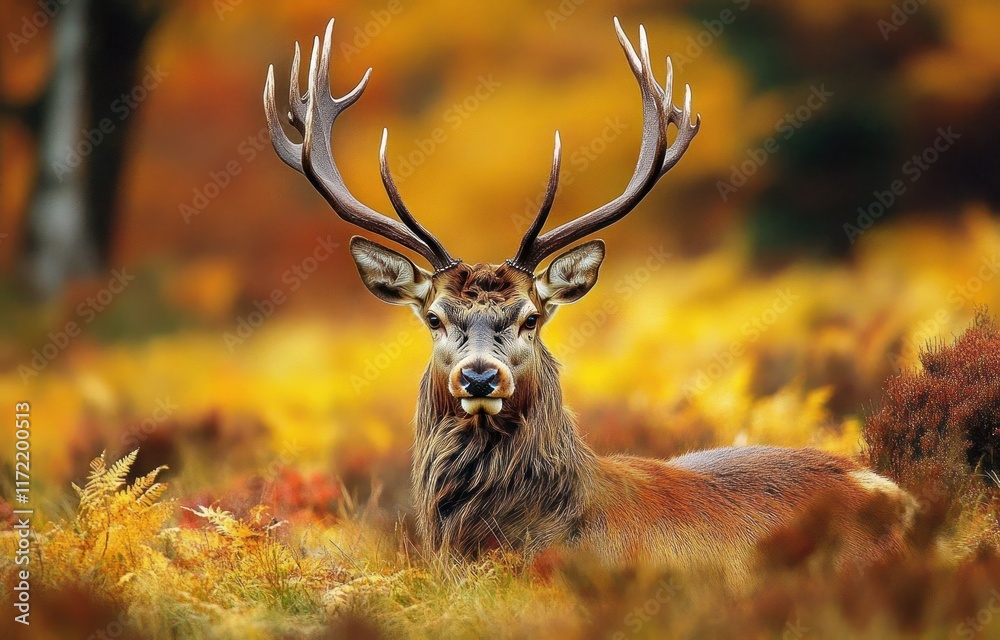 Naklejka premium Golden Hour Stag