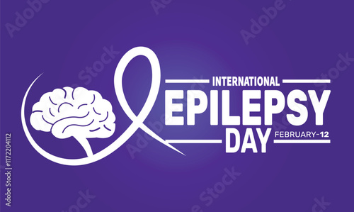 February is International Epilepsy Day background template. Perfect for banners, cards, posters, and  social media .
Vector design with text inscription and classic color for a professional look