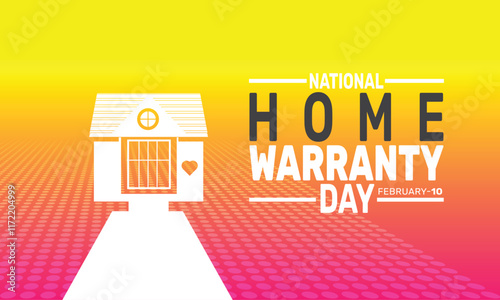 February is National Home Warranty Day   background template. Perfect for banners, cards, posters, and  social media .
Vector design with text inscription and classic color for a professional look