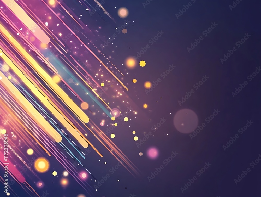 Obraz premium Abstract Colorful Lines and Glowing Lights Background