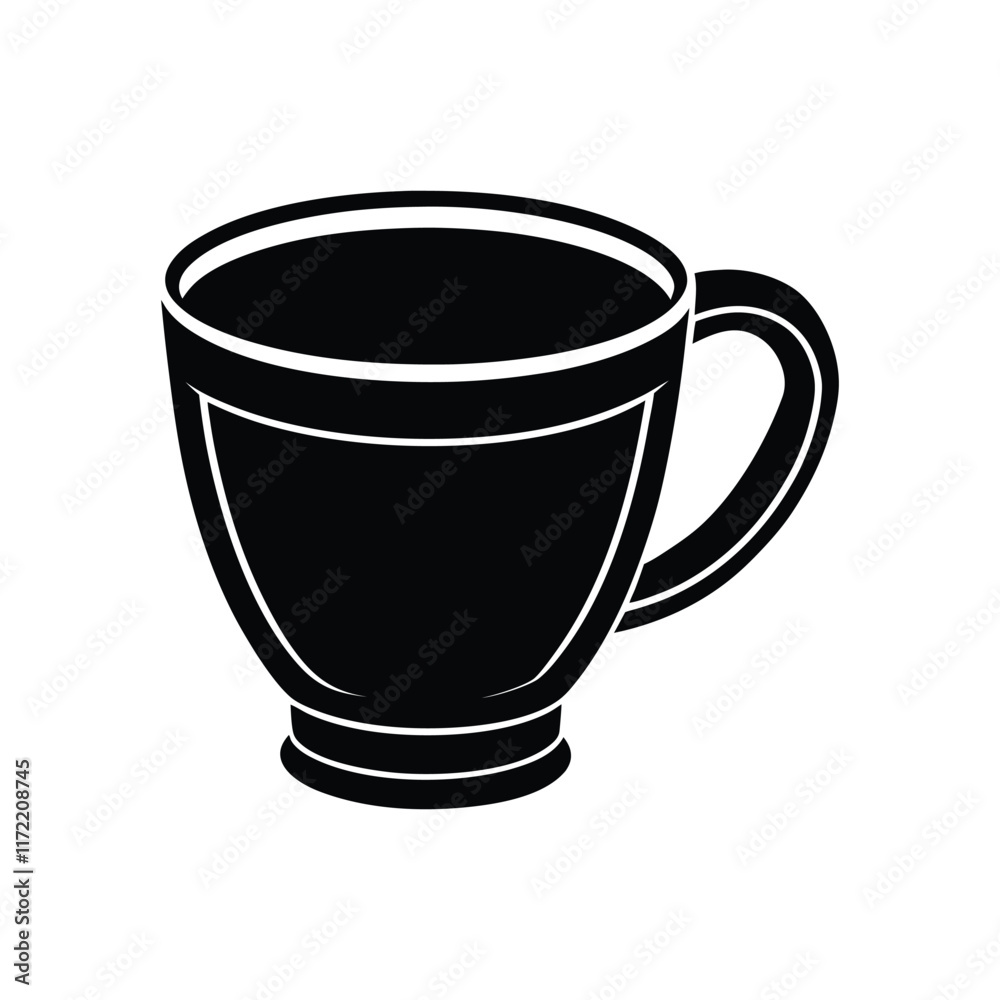 a cup silhouette vector on white backgrount.eps a cup silhouette vector on white backgrount.eps