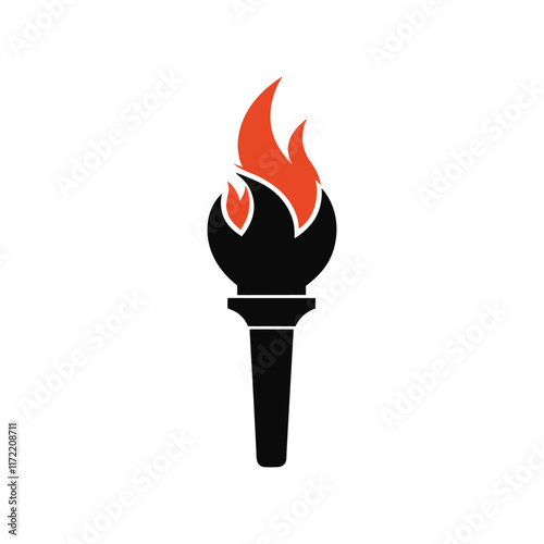 a fire torch silhouette vector illustration.eps