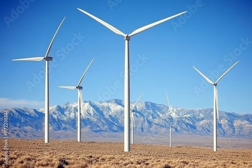 Wind Turbines in a Renewable Energy Landscape photo