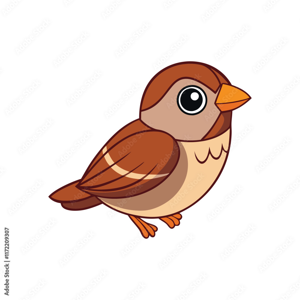 a sparrow bird quality on white background.eps a sparrow bird quality on white background.eps
