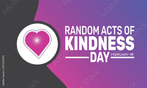 February is National Random Acts of Kindness Day background template. Perfect for banners, cards, posters, social media.
Vector design with text inscription and classic color for a professional look
