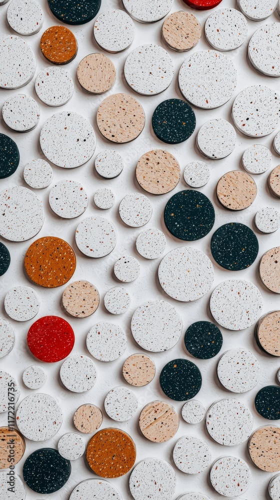 Colorful Terrazzo Pattern Background Abstract Circular Design with Speckled Texture Colorful Terrazzo Pattern Background Abstract Circular Design with Speckled Texture