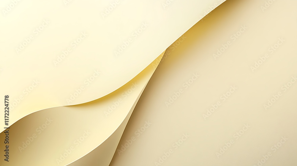 Abstract Cream Colored Paper Curves Design Abstract Cream Colored Paper Curves Design