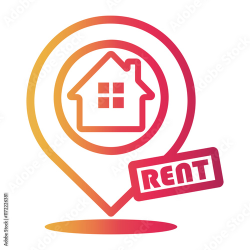house Line Gradient Icon