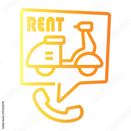 transport Line Gradient Icon
