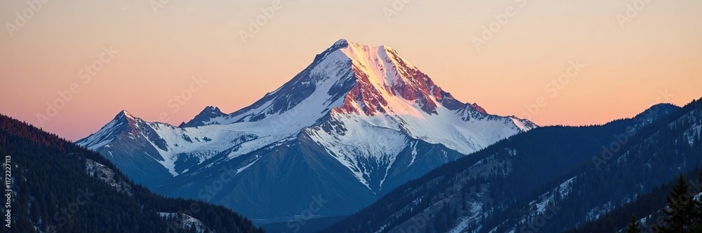 Warm golden light illuminates the snow-capped summit of mt rainier, wilderness, mountains, peaceful ambiance Warm golden light illuminates the snow-capped summit of mt rainier, wilderness, mountains, peaceful ambiance