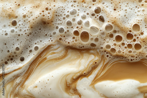 Close-up of liquid swirling in a glass, capturing fluid dynamics and movement. photo