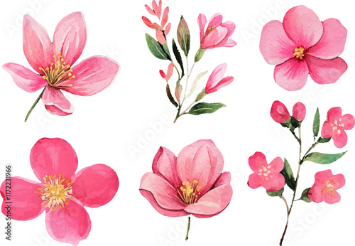 pattern with pink flowers