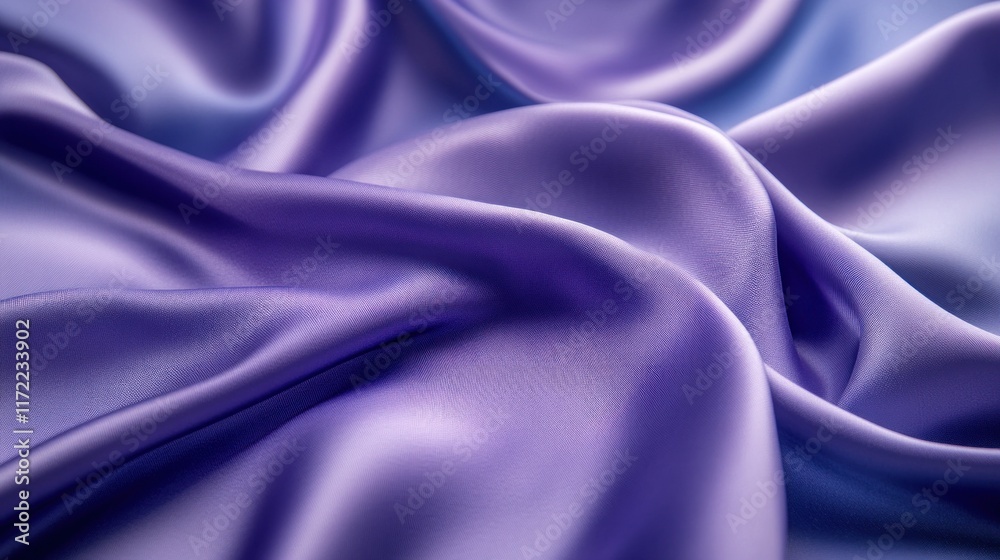 Obraz premium Luxurious purple satin fabric with elegant folds and drapes.