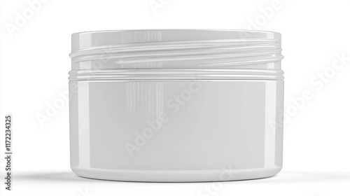 Wallpaper Mural A plain white cosmetic jar with a screw-top lid, ideal for creams or lotions. Torontodigital.ca